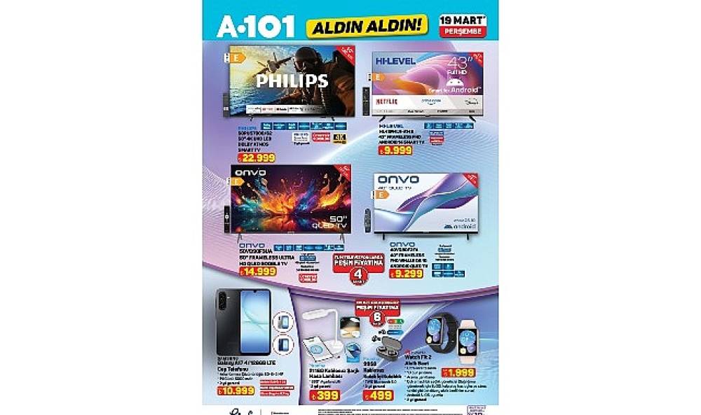 19 Mart'ta A101'de Mobilite ve Teknoloji &Uuml;r&uuml;nleri Satışa Sunuluyor