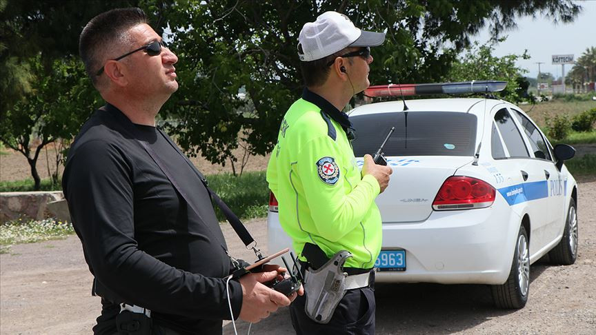Drone ile denetim kural ihlali yapan sürücülere göz açtırmadı